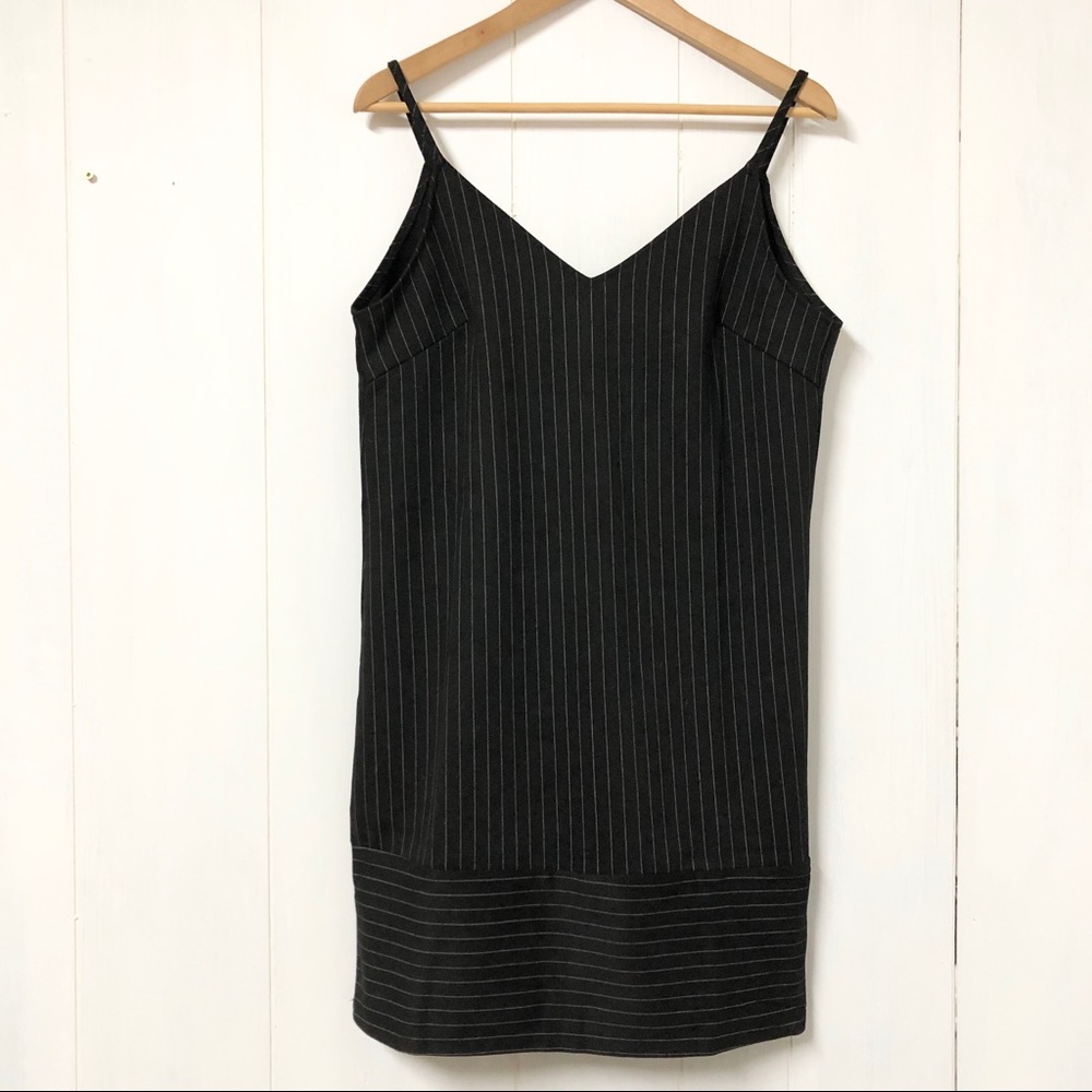 She + Sky Black & White Pinstripe Tank Shift Dress